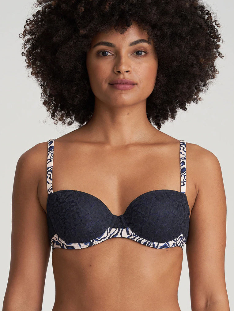 Marie Jo L'Aventure has created the stunning new Xavier design and we're carrying the balconette bra and matching shorty. The cleavage in this bra -- va va voom.