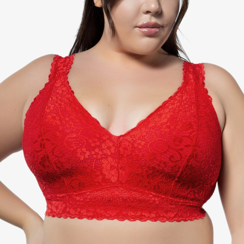 The wire-free, lace Adriana bralette by Parfait is now available for the larger-breasted woman. Its ultimate support and comfort make it a stand-out.