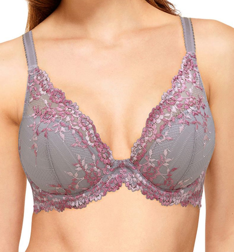 The Wacoal Embrace Lace plunge bra is a new one for us. You'll love the lilac and grey design, not to mention the cleavage it gives you.