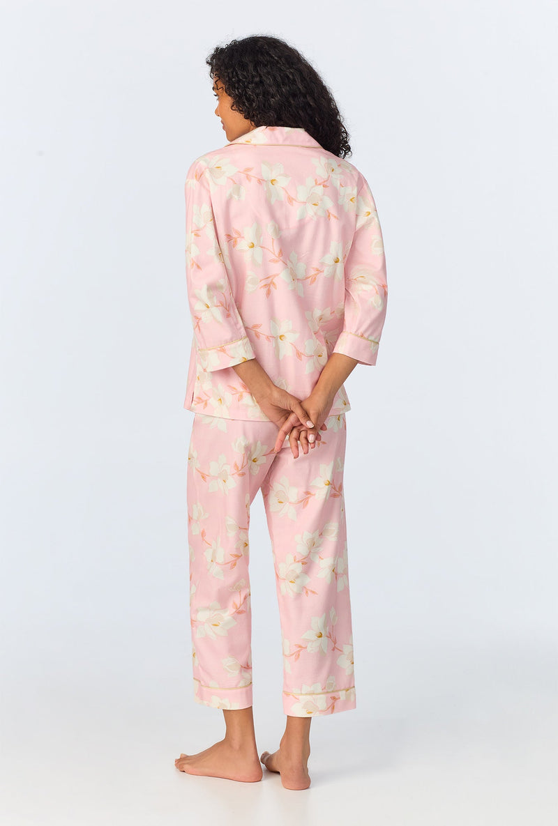 Magnolia Blossom 3/4 Sleeve Classic Woven Portuguese Flannel PJ