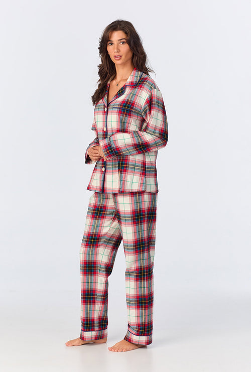 Winter Tartan Long Sleeve Classic Woven Portuguese Flannel  PJ