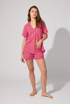 Chain Geo- Bed Head X Trina Turk Short Sleeve Classic Stretch Jersey Shorty PJ