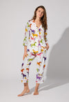 Equestrian Parade 3/4 Sleeve Classic Stretch Cotton Jersey Cropped PJ Set