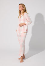 Checking In 3/4 Sleeve Classic Woven Portuguese Flannel PJ with Cropped Pant