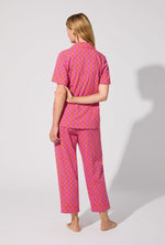 Chain Geo- Bed Head X Trina Turk Short Sleeve Classic Stretch Jersey Cropped PJ
