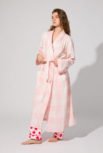 Checking In Classic Woven Cotton Portuguese Flannel Robe De Chambre