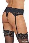 Lace Garterbelt- Black