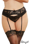 Lace Garterbelt- Black