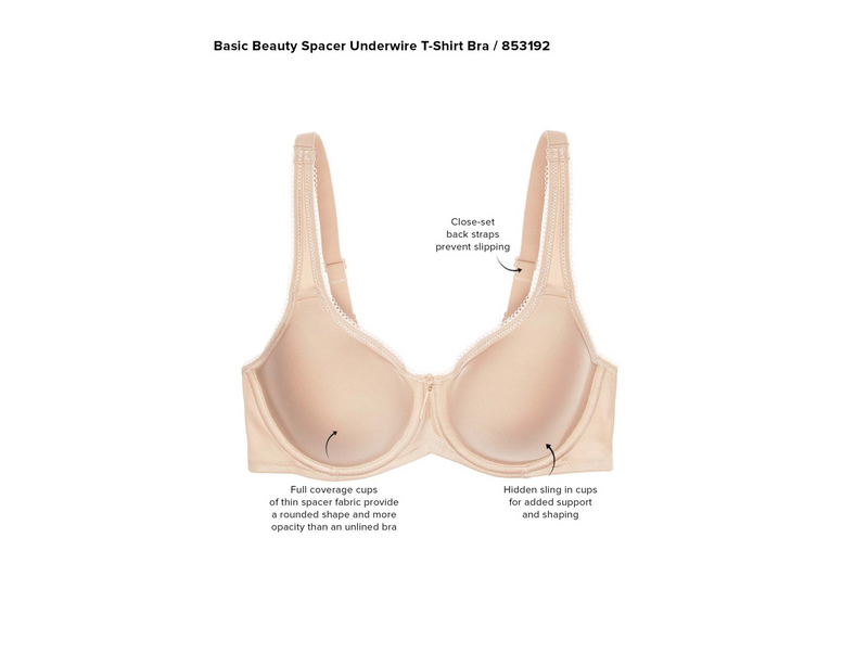 Basic Beauty Full Figure Seamless Underwire Bra
