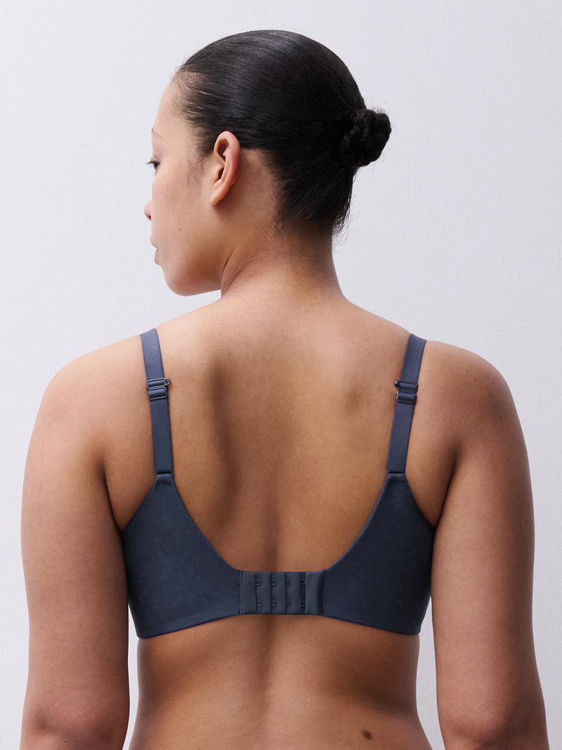 Comfort Chic Back Smoothing Memory Bra- Dark Charcoal