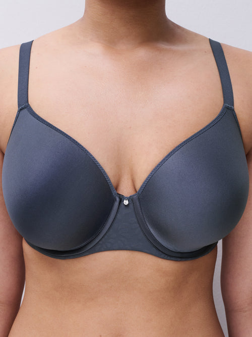 Comfort Chic Back Smoothing Memory Bra- Dark Charcoal