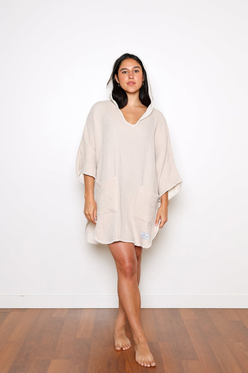 The Cocoon- Women's Muslin Cotton Surf Poncho