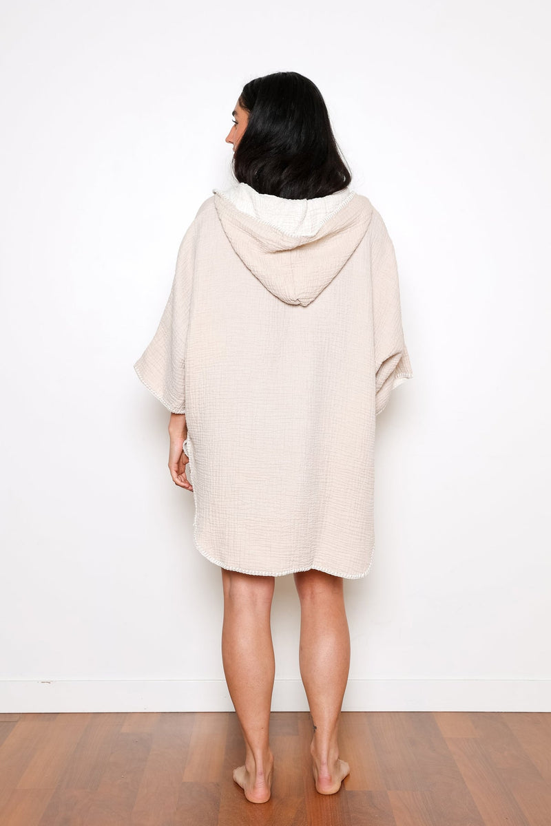 The Cocoon- Women's Muslin Cotton Surf Poncho