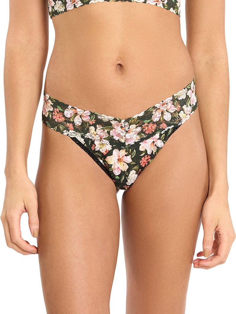 Dark Room Blooms- Signature Lace Original Rise Thong