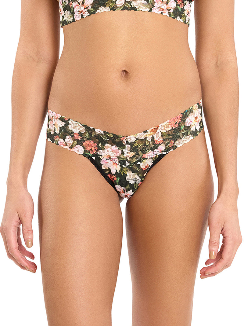 Dark Room Blooms- Signature Lace Low Rise Thong