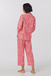 Darling Deer 3/4 Sleeve Classic Woven CottonCropped PJ Set