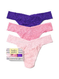 3 Pack Signature Lace Thongs