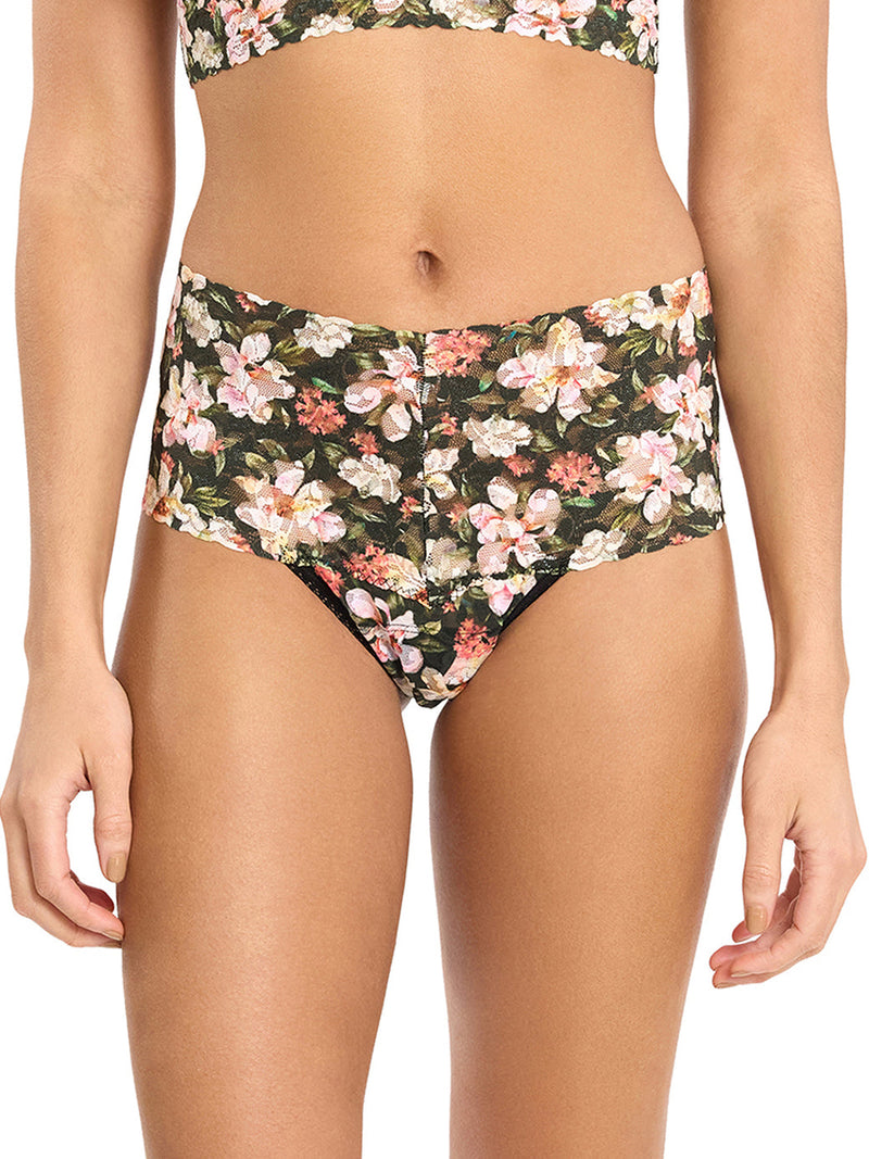 Dark Room Blooms- Signature Lace Retro Thong