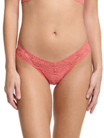 Signature Lace Low Rise Thong- Solid Colours