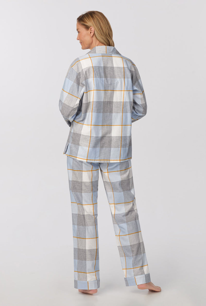 Lakeside Plaid- Long Sleeve Classic Woven Cotten Portuguese Flannel PJ