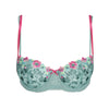 Lizlot Balcony Bra with Vertical Seem- Bali Green