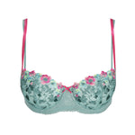 Lizlot Balcony Bra with Vertical Seem- Bali Green