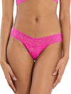 Signature Lace Low Rise Thong- Solid Colours