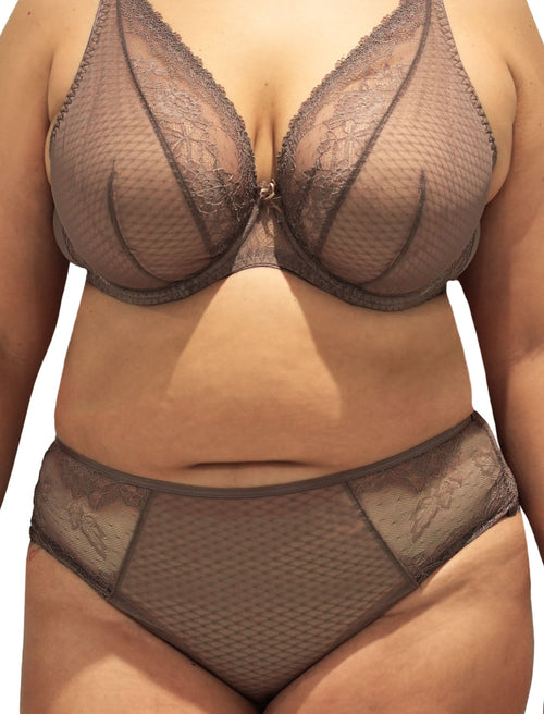 Mia Lace Full Cup Bralette- Taupe