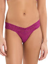 Signature Lace Low Rise Thong- Solid Colours