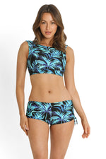 Pina Colada Crop Swim Top - optional pocket for insert