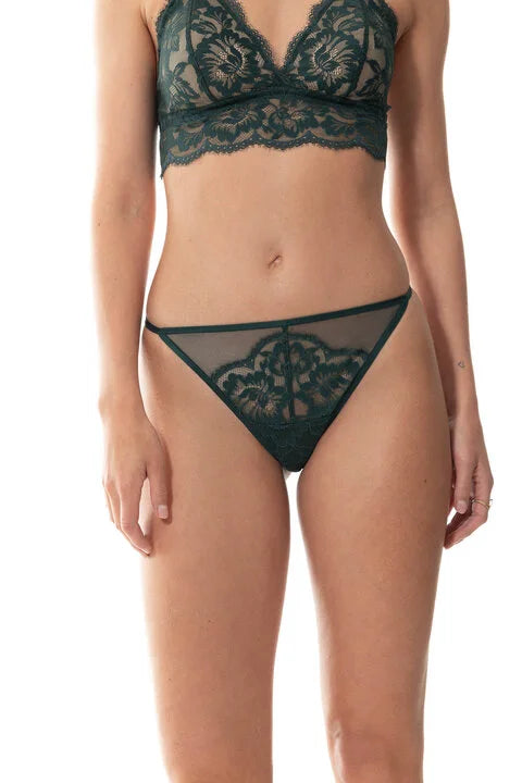 Poetry Vogue Thong- Green Leaves