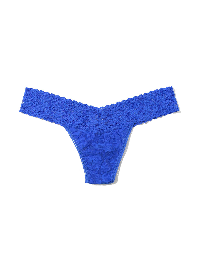 Signature Lace Low Rise Thong- Solid Colours