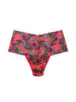 Signature Lace Retro Thong- Wonderland Blooms