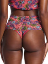 Signature Lace Retro Thong- Wonderland Blooms