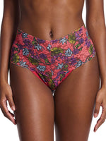 Signature Lace Retro Thong- Wonderland Blooms