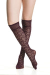Fog Openwork Geometric Knee High