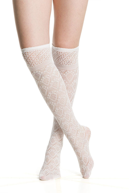 Fog Openwork Geometric Knee High