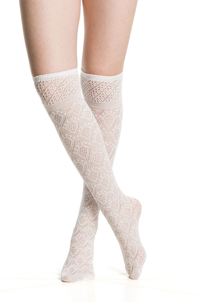 Fog Openwork Geometric Knee High