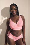 Montera Full Cup Plunge Bralette- Pink Parfait