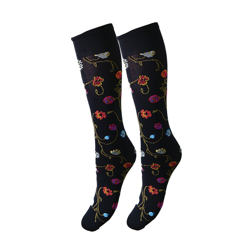 Platino Multicolor Floral Knee High