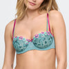 Lizlot Balcony Bra with Vertical Seem- Bali Green
