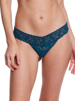 Signature Lace Low Rise Thong- Solid Colours