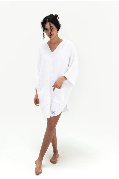 The Cocoon- Women's Muslin Cotton Surf Poncho