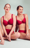 Selma Full Cup Underwired Bra- Red