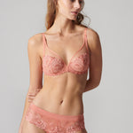 Wish Plunge Full Cup Bra- Ginger Pink