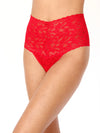 Signature Lace Retro Thong- Red