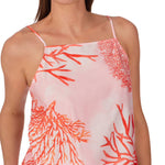 Sea Coral Woven Cotton and Silk Cami w/ Cropped Pant PJ Set